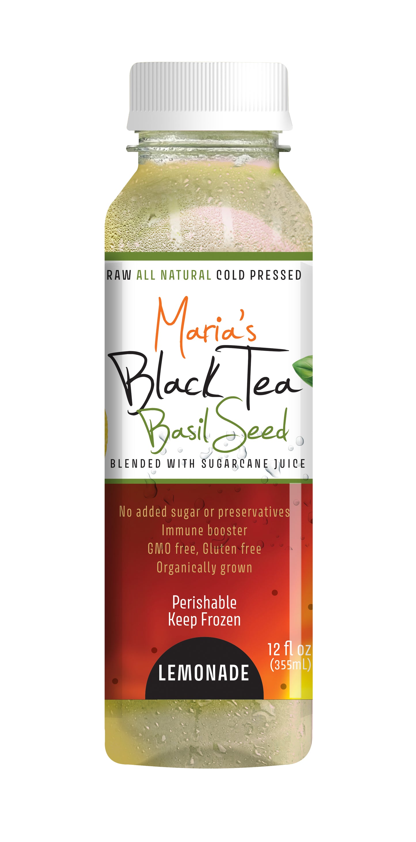 Black Tea Basil Seed Lemonade